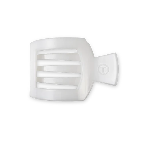 Coconut White Flat Square Hair Clip
