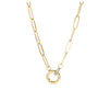 Pave Carabiner Paperclip Neck