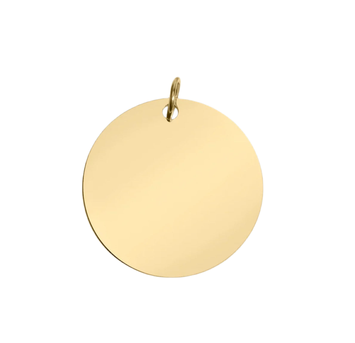 Gold Circle Charm Engraving