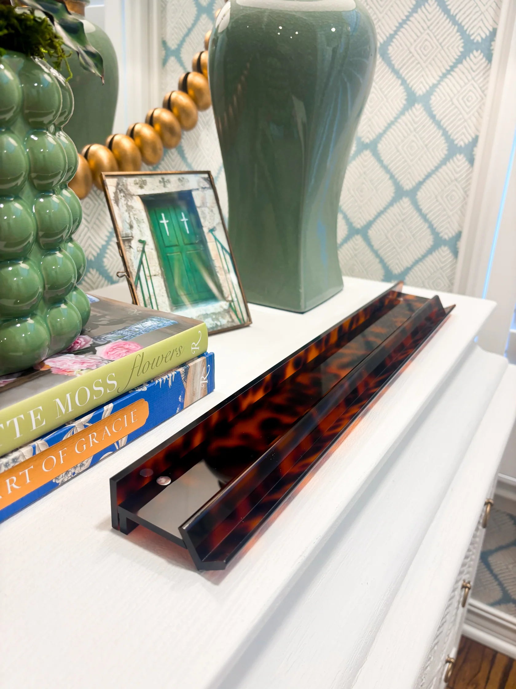 Tortoise Shell Rack & Pusher Set (Set of 4)