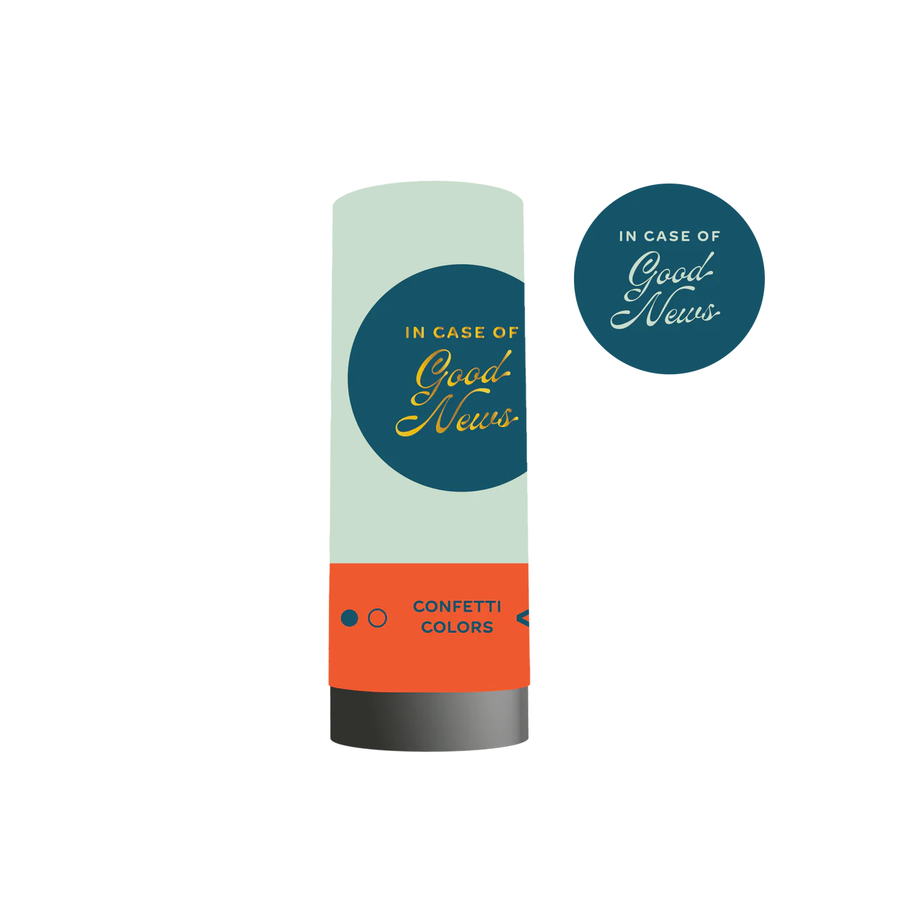 In Case of Good News Confetti Popper- Blue/Red