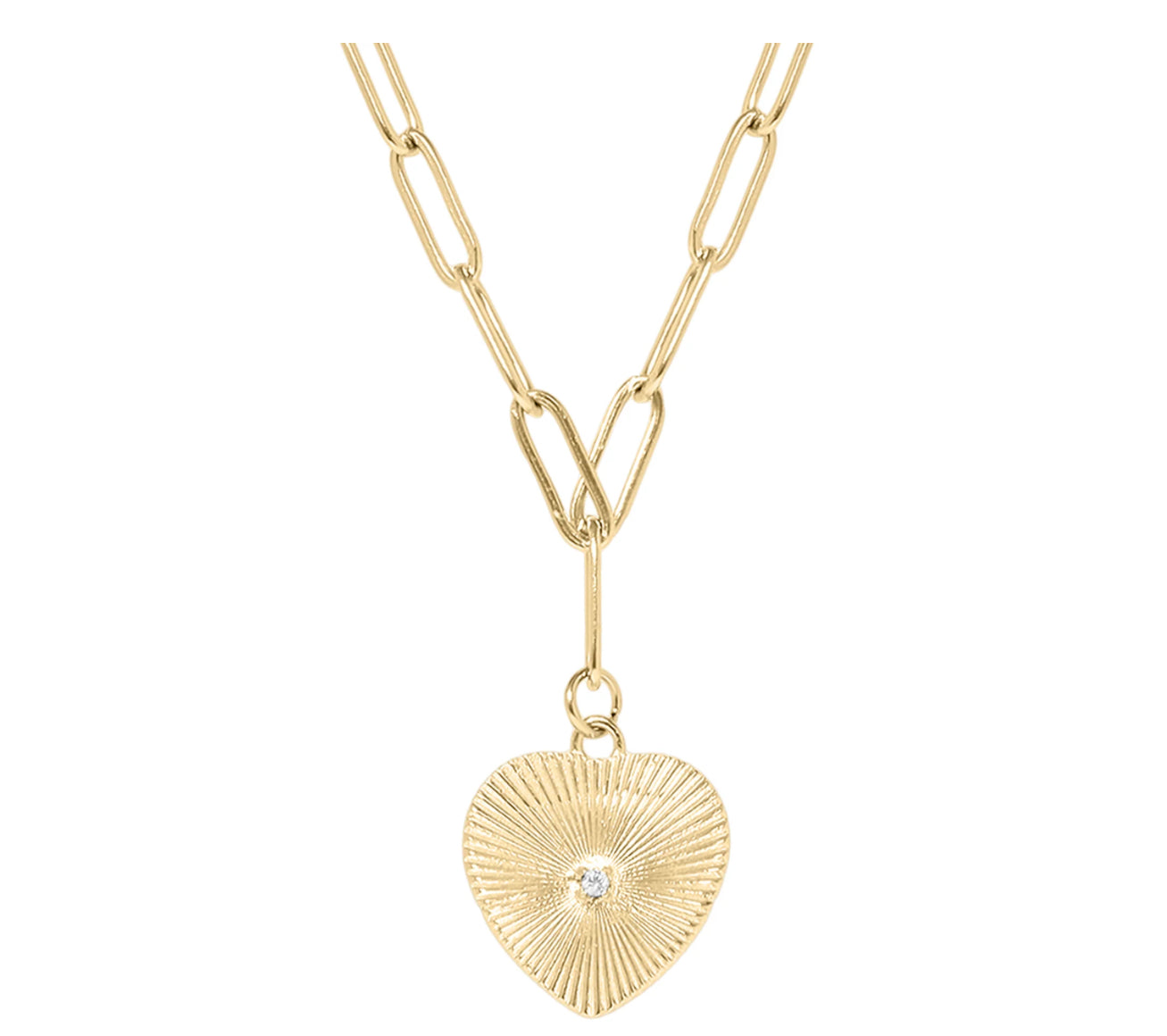 Pave Heart Necklace Engraving