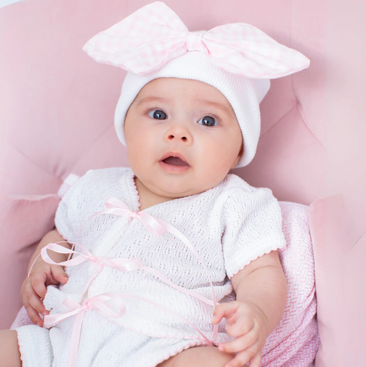 Paty Knit, Ribbon Tie Onesie