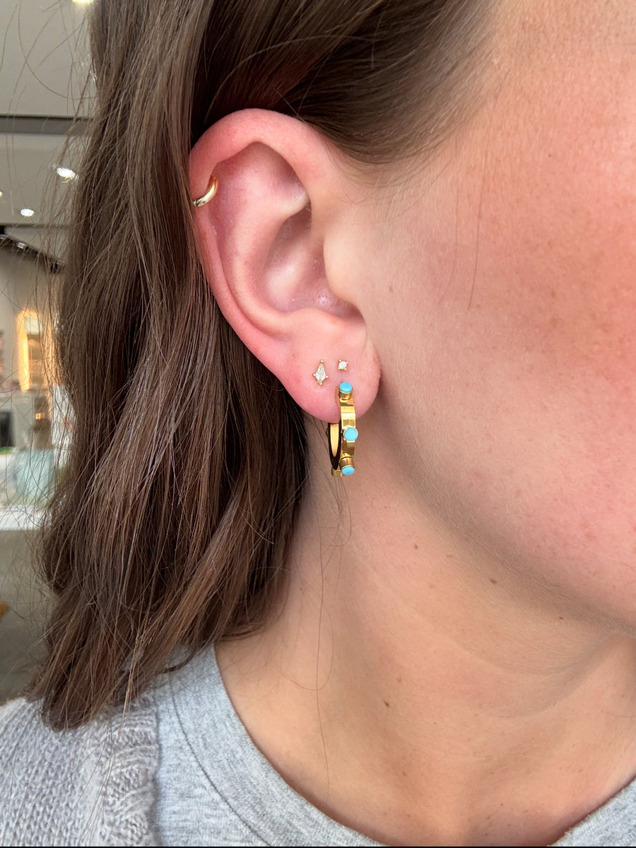Belle Turquoise Hoops