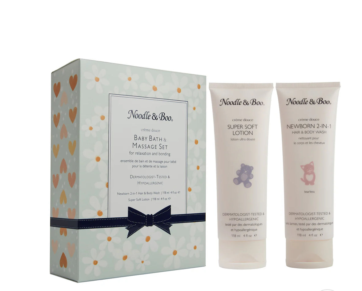 Baby Bath & Massage Set - Fragrance Free, Daisies