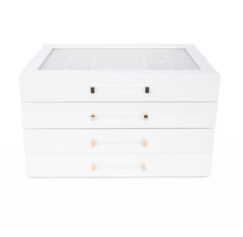 Kendall 4 Clear Lid Jewelry Box