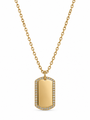 Rectangle Pave Border Necklace