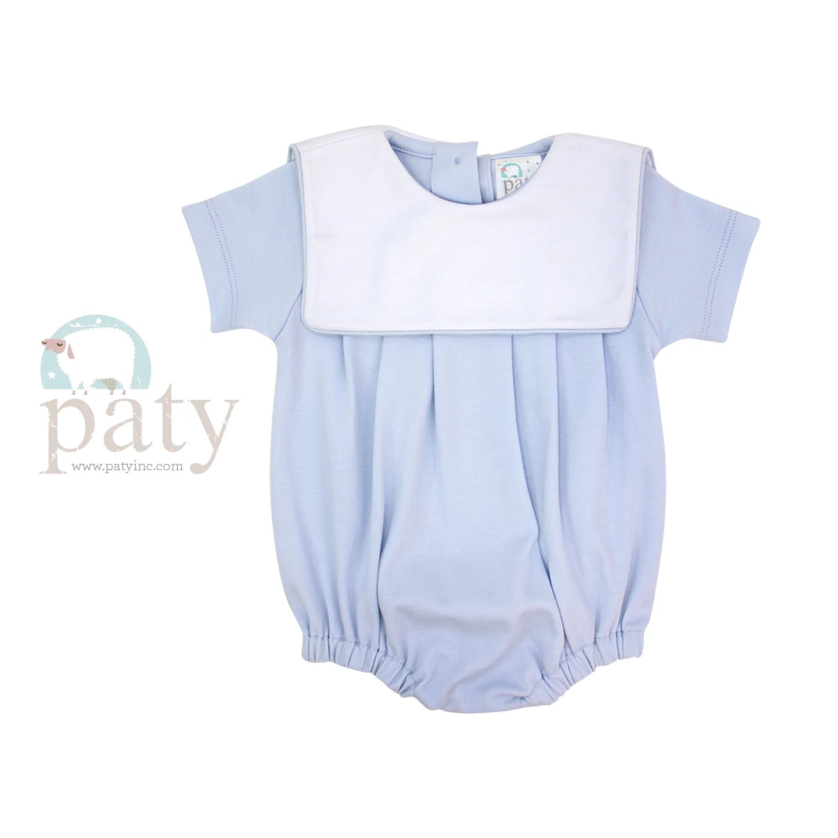 Blue With White Paty Pima Bib Bubble