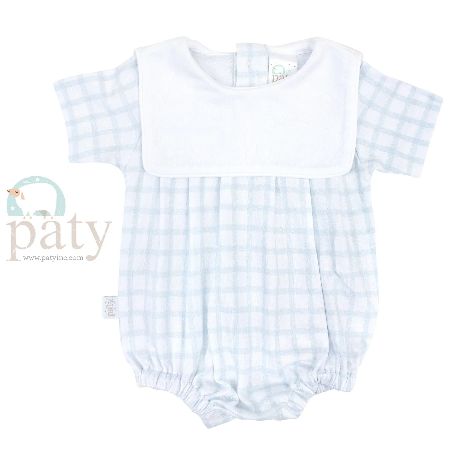 Blue Gingham Paty Pima Bib Bubble