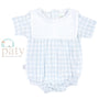 Blue Gingham Paty Pima Bib Bubble