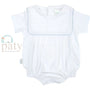 White With Blue Piping Paty Pima Bib Bubble