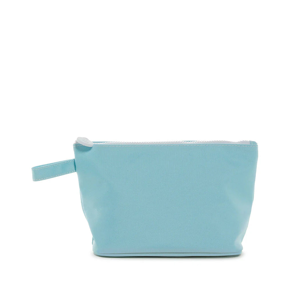 Skipper Coated Canvas Lake Blue Zip Pouch