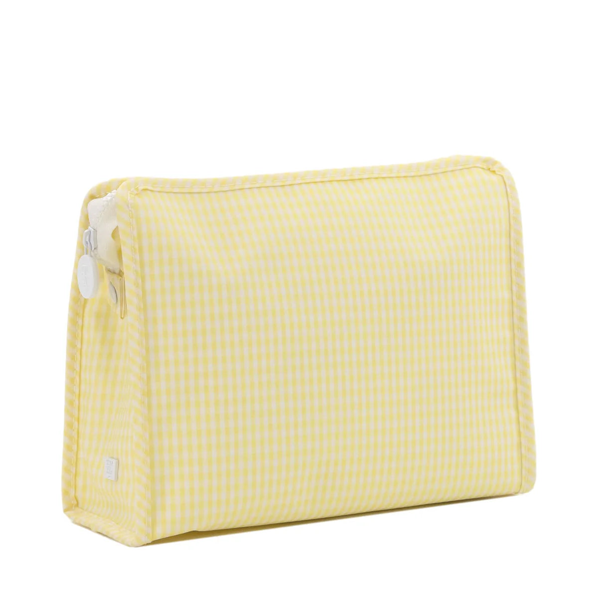 Medium Roadie Gingham Buttercup Zip Pouch
