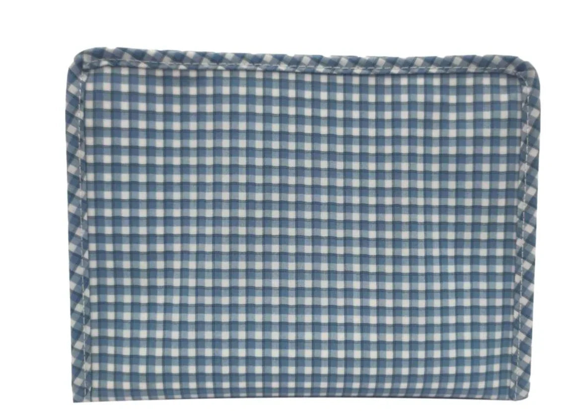 Medium Roadie Rodeo Check Indigo Zip Pouch
