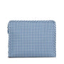 Large Roadie Rodeo Check Indigo Zip Pouch