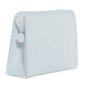 Medium Roadie Pimlico Stripe Blue Zip Pouch