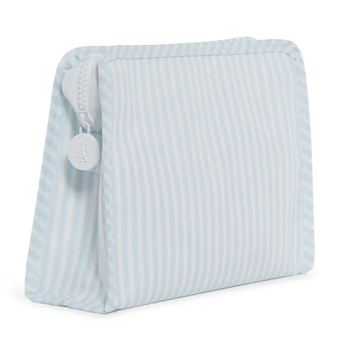 Large Roadie, Pimlico Stripe Blue Zip Pouch