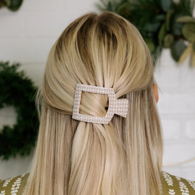 Pine & Pearl Flat Small Square Hair Clip