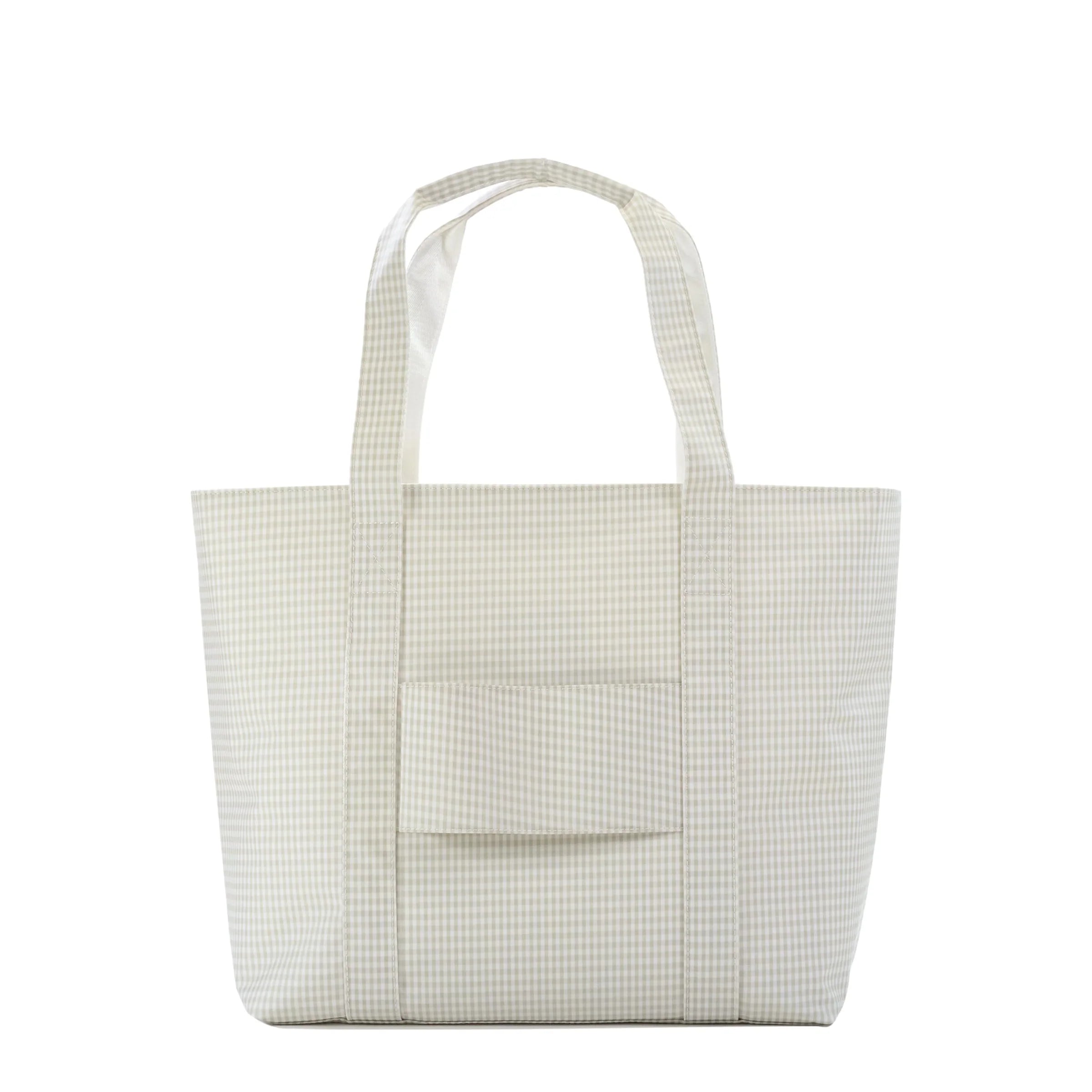 Jumbo Tote XL - Gingham Pearl Grey