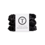 Jet Black Silk Scrunchie - Large