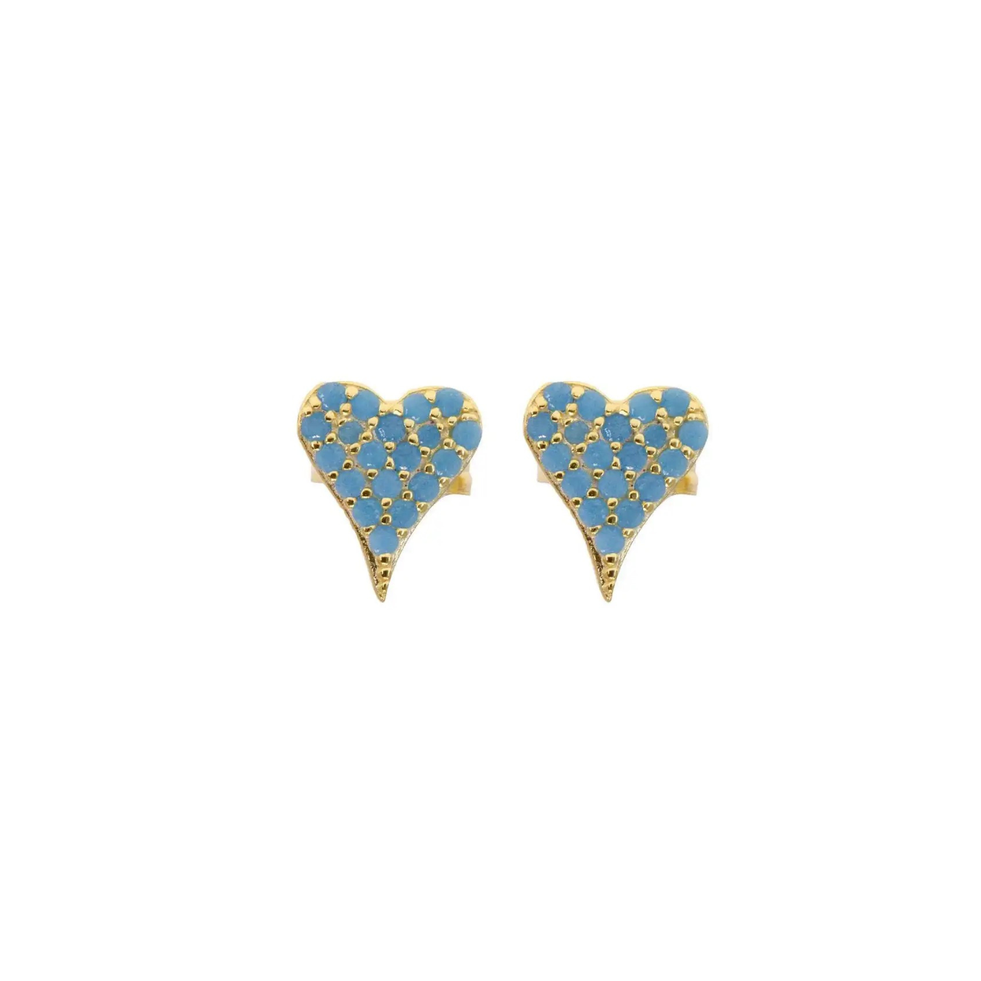 Turquoise Heart Studs