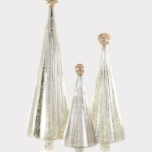 Pleated Gold/Silver Tree Set