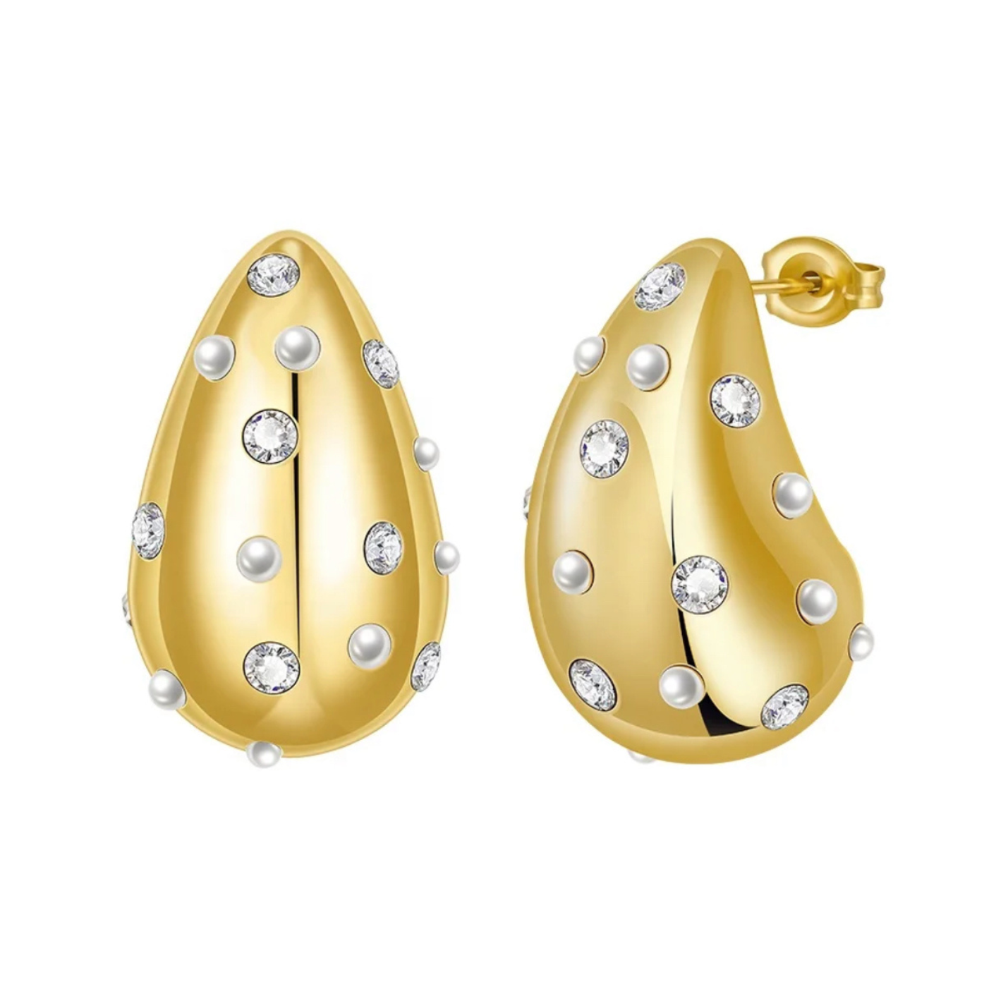 Pearl/Pave Drop Studs