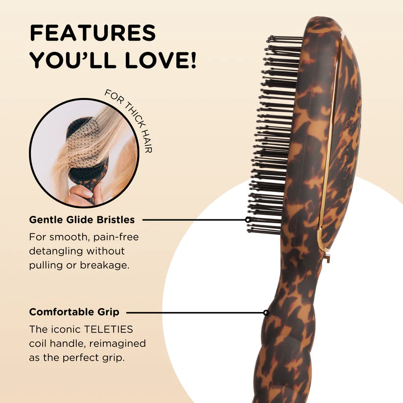 Detangler Brush Thick Hair - Tortoise