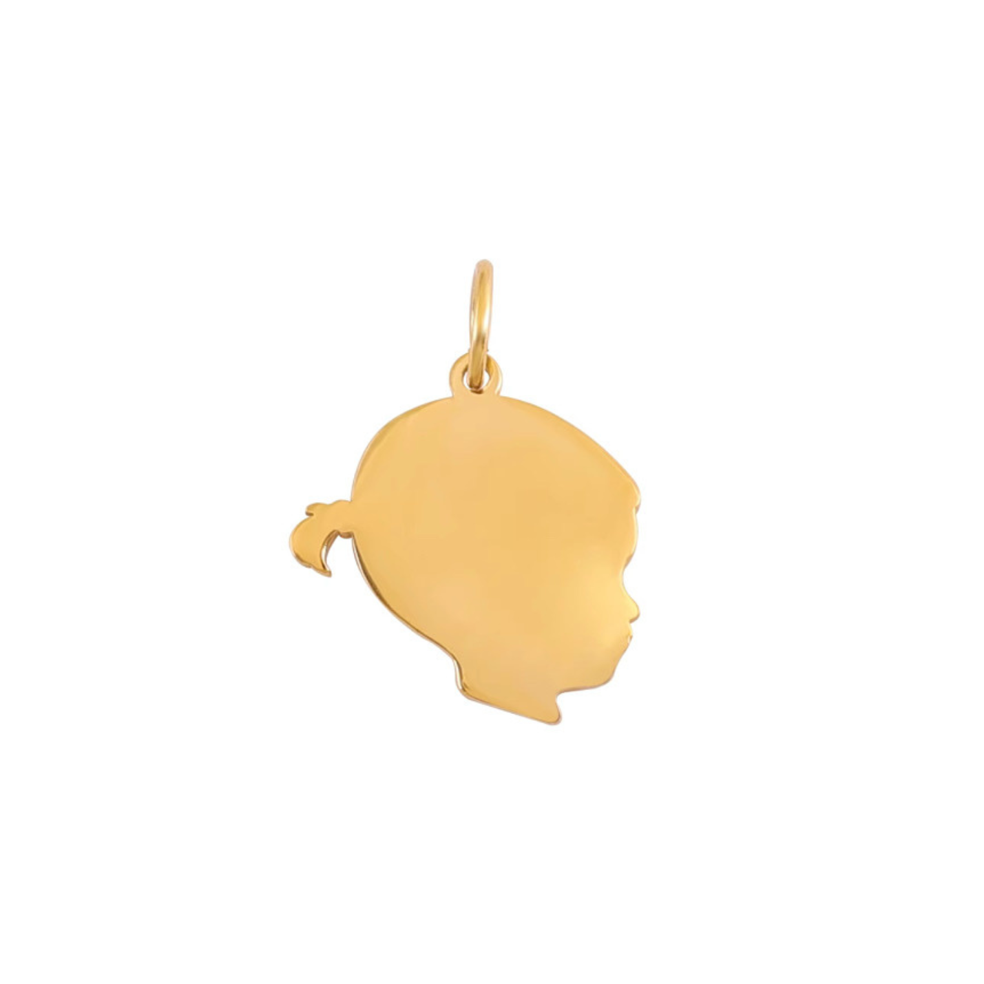 Girl Silhouette Engravable Charm