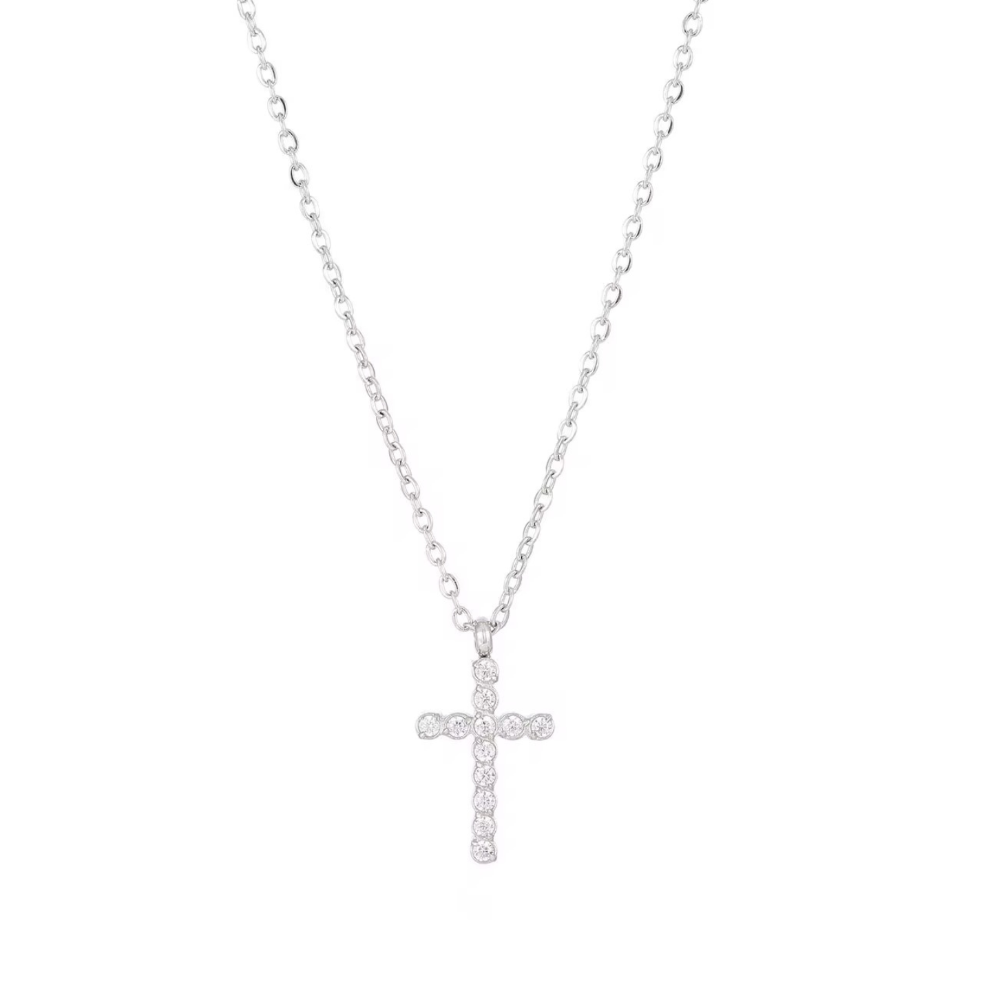 Pave Cross Necklace