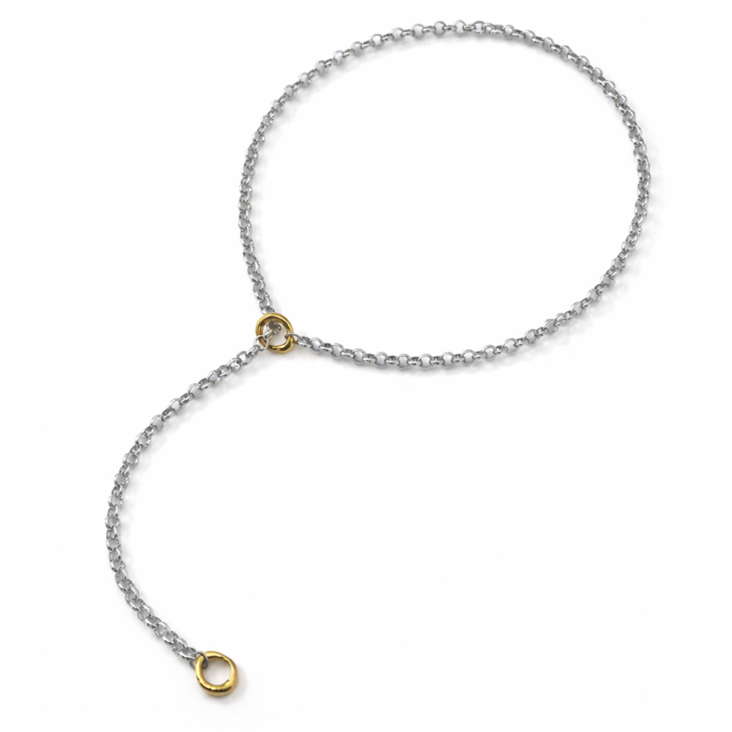 Kaitlin Two Toned Lariat Necklace