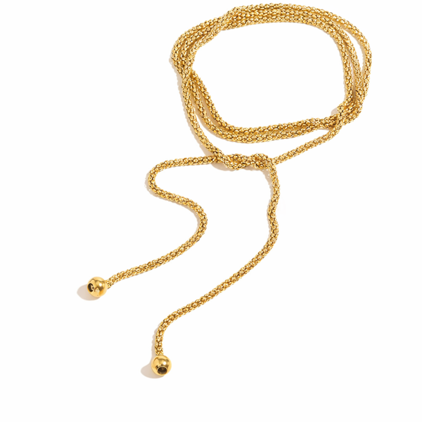 Lariat Gold Wrap Necklace