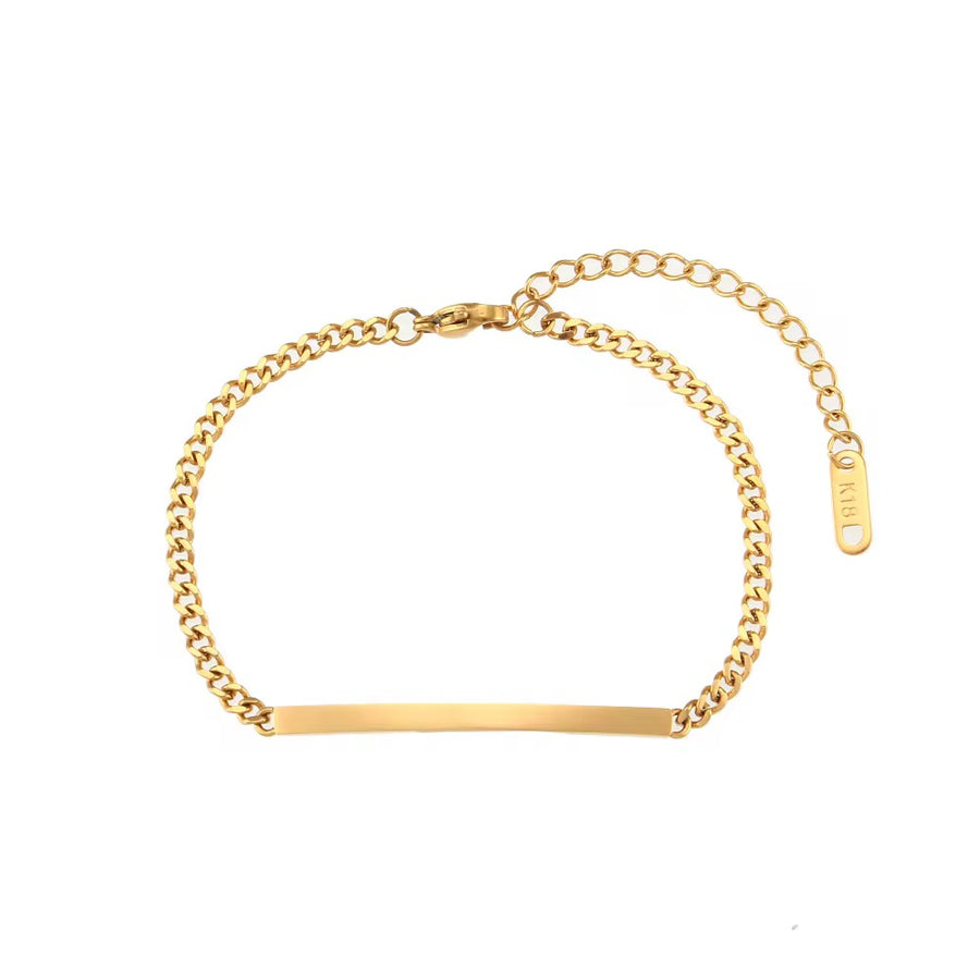 Small Cuban Chain Bracelet Engraving
