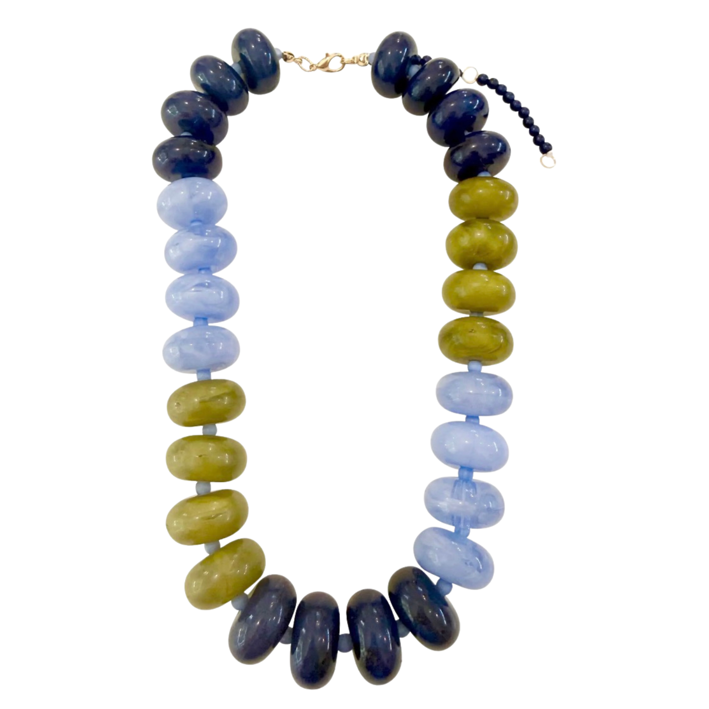 Harbor Blue and Chartreuse Mix Necklace
