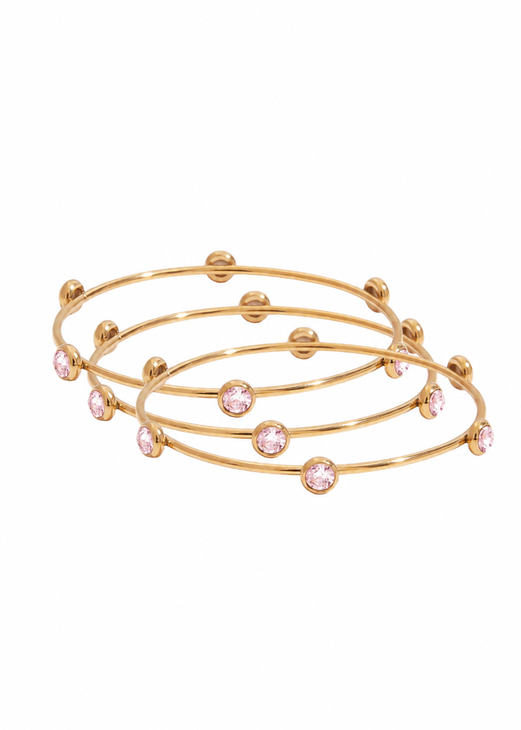 Shay Pink Bangle Trio Set
