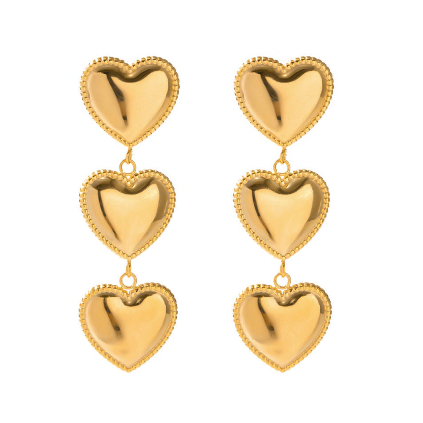Triple Heart Studs