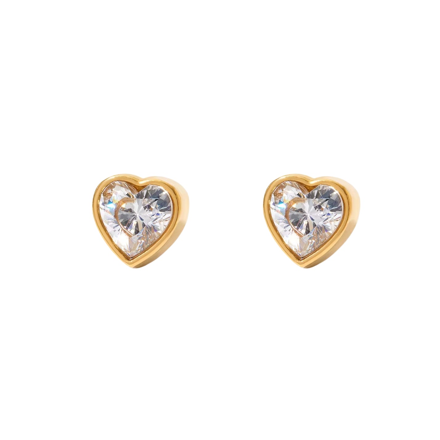 Pave Heart Studs