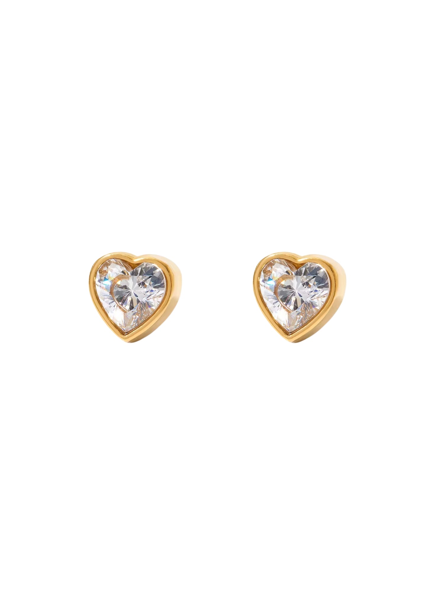 Pave Heart Studs