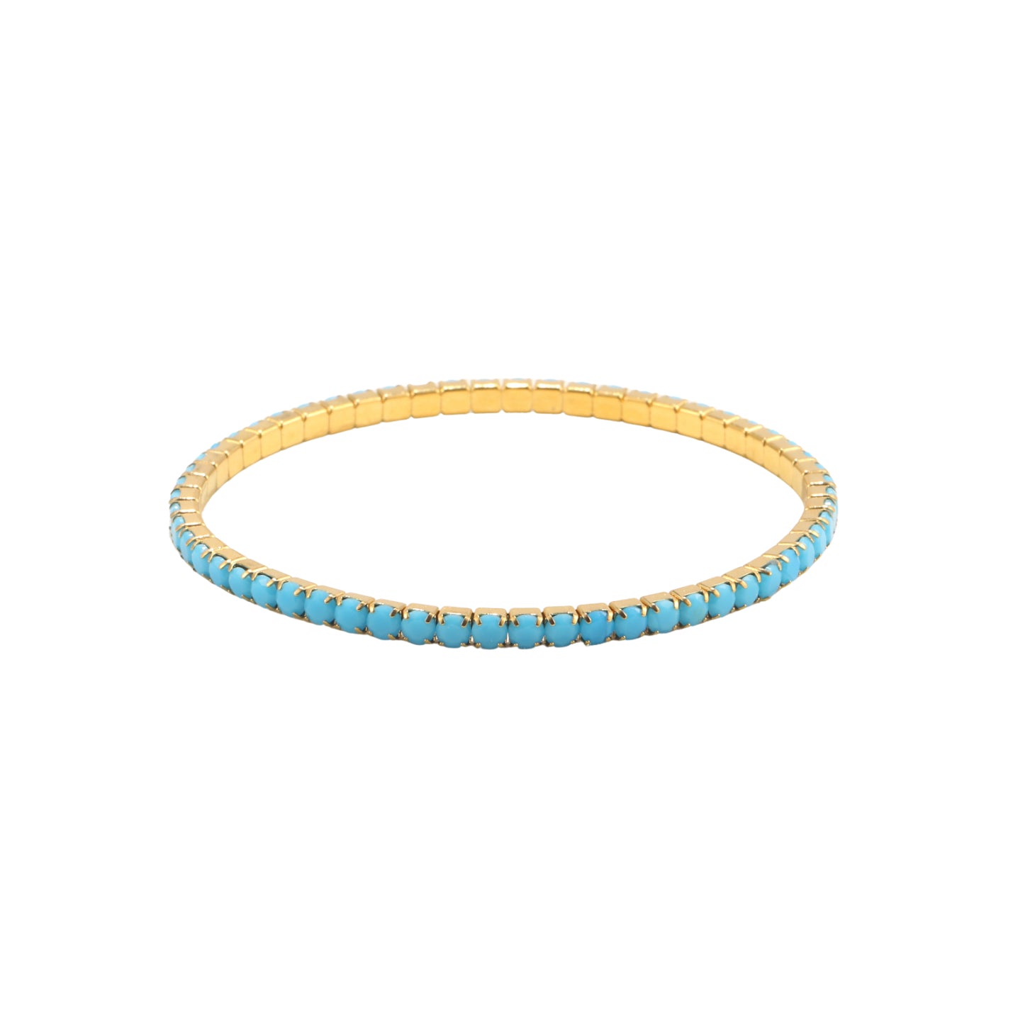 3mm Stretchy Turquoise Tennis Bracelet
