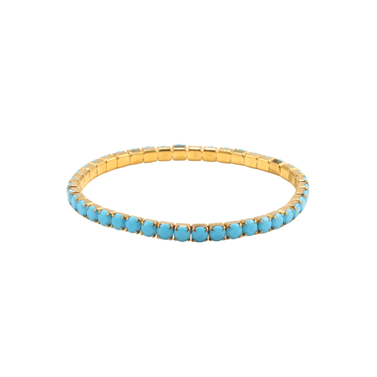 4mm Stretchy Turquoise Tennis Bracelet