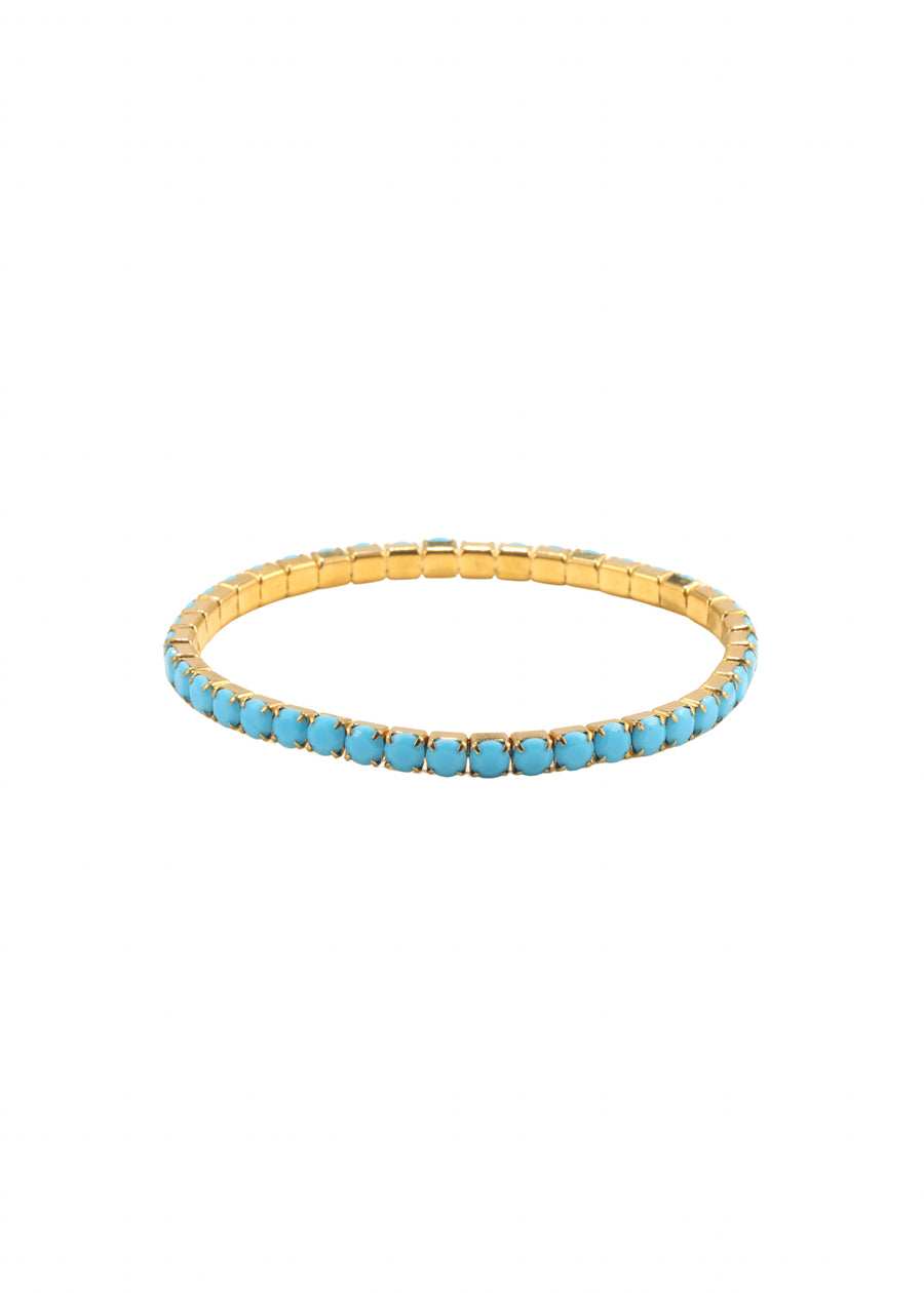 4mm Stretchy Turquoise Tennis Bracelet