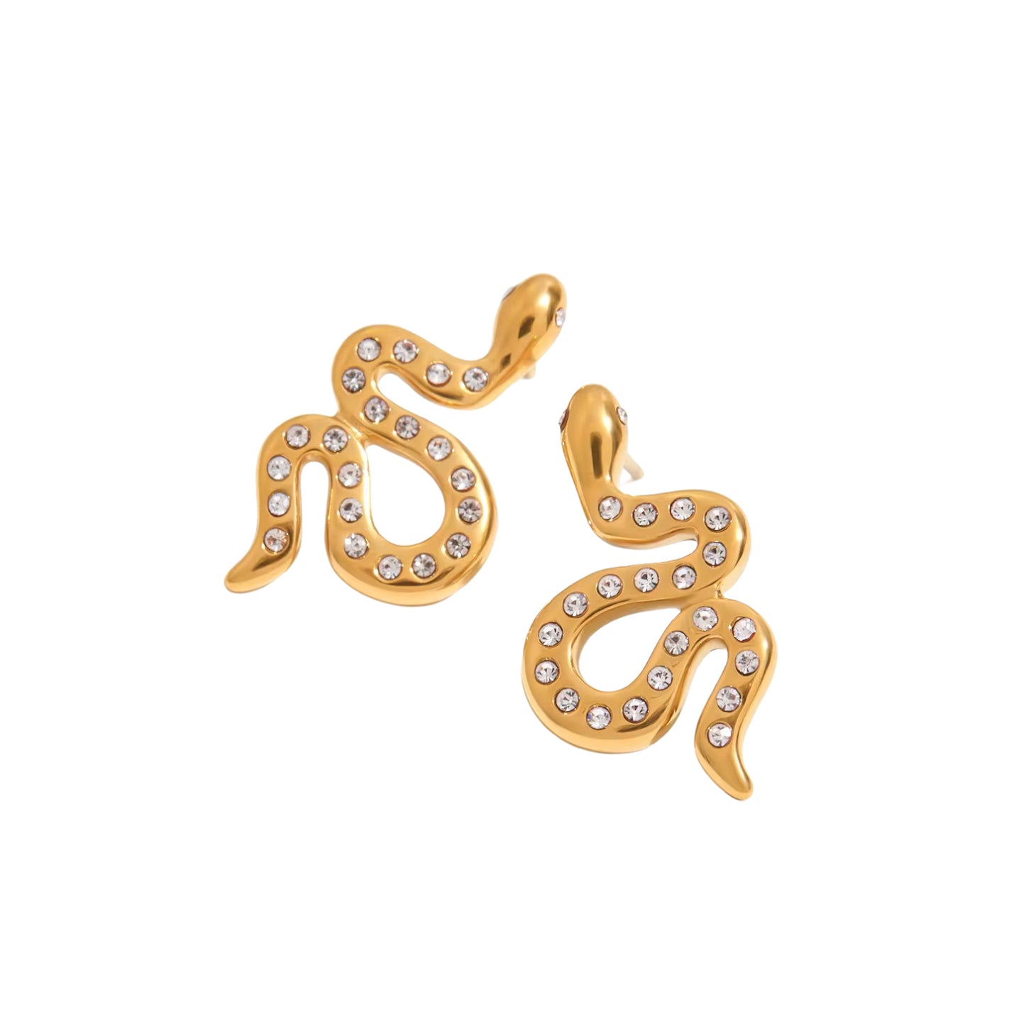 Pave Snake Studs