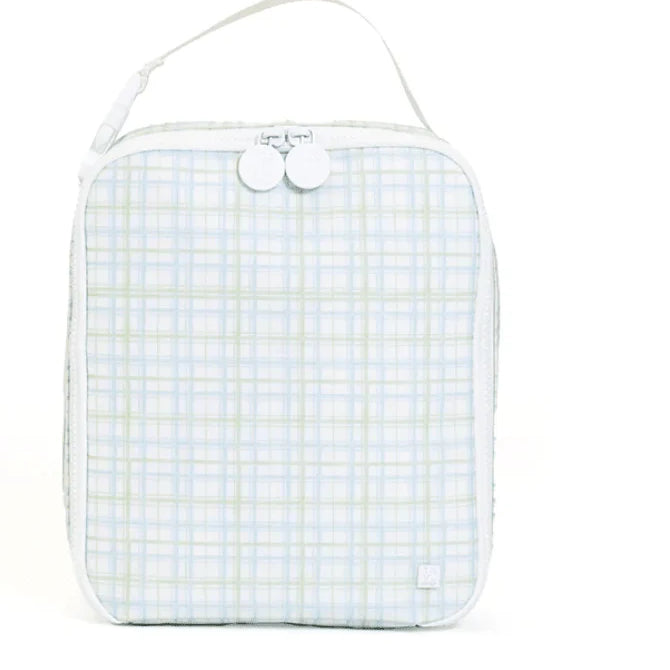 TRVL LunchBox TSA - Plaid Green and Blue