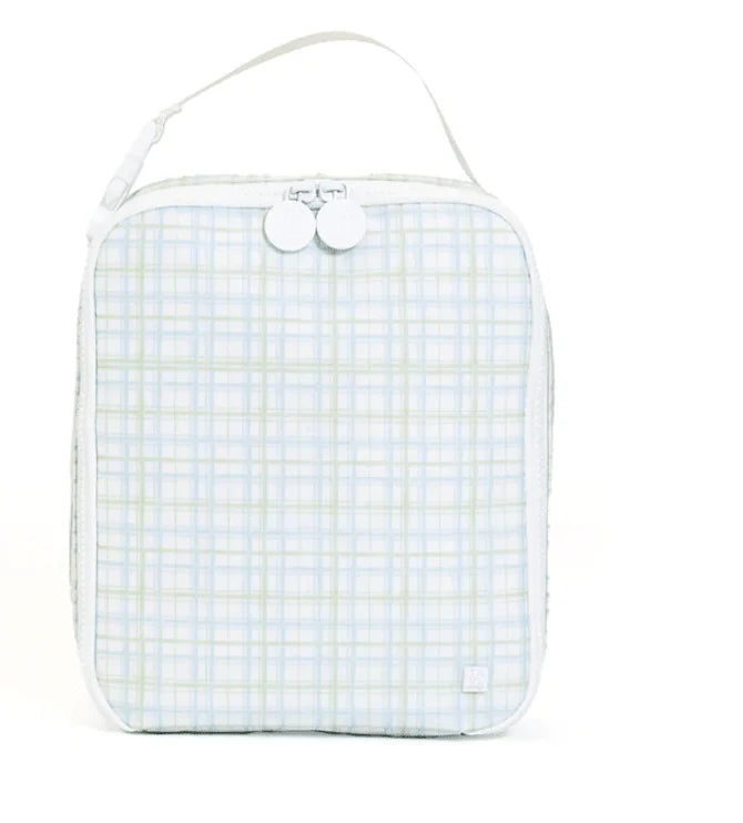 TRVL LunchBox TSA - Plaid Green and Blue