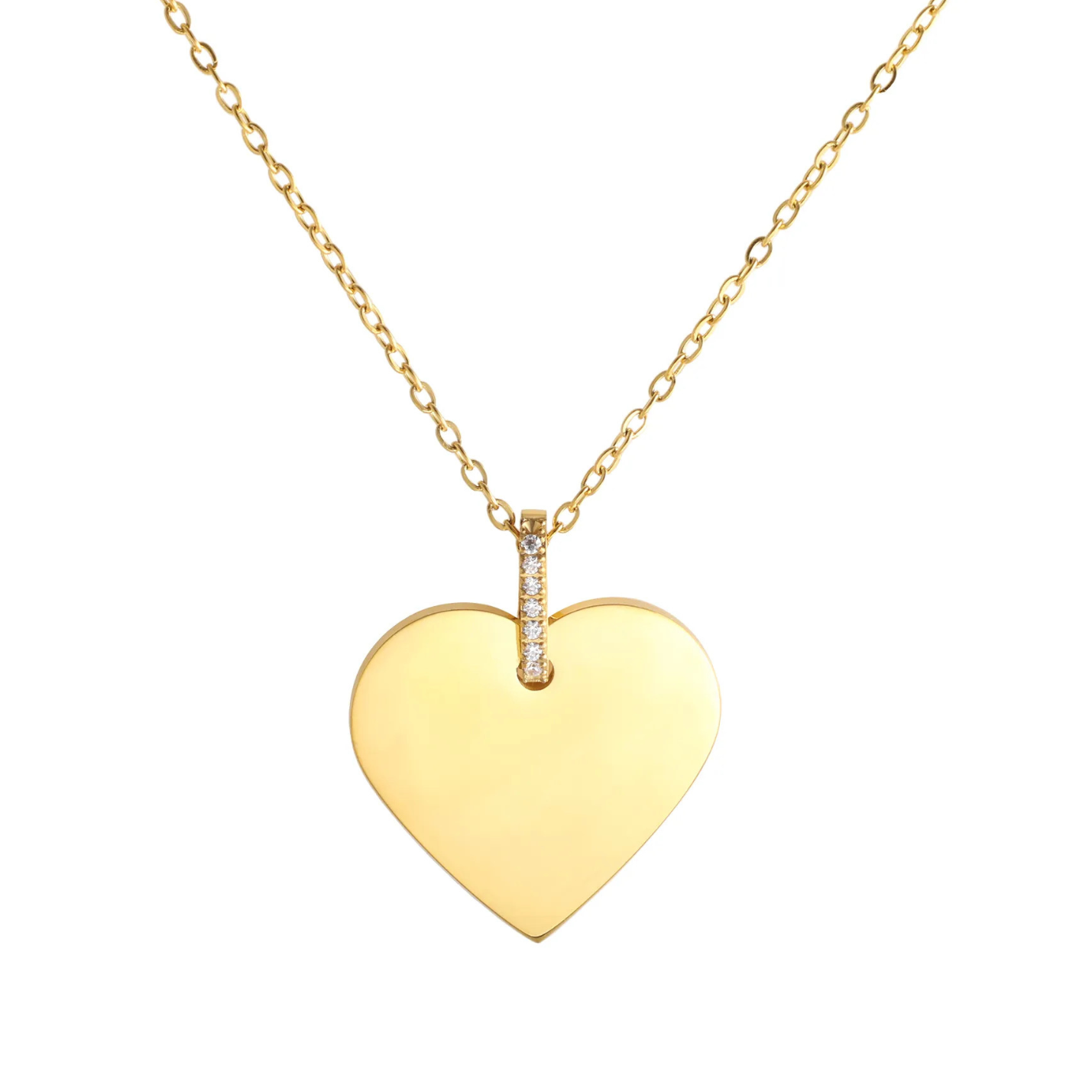 Heart Large Necklace Engraving