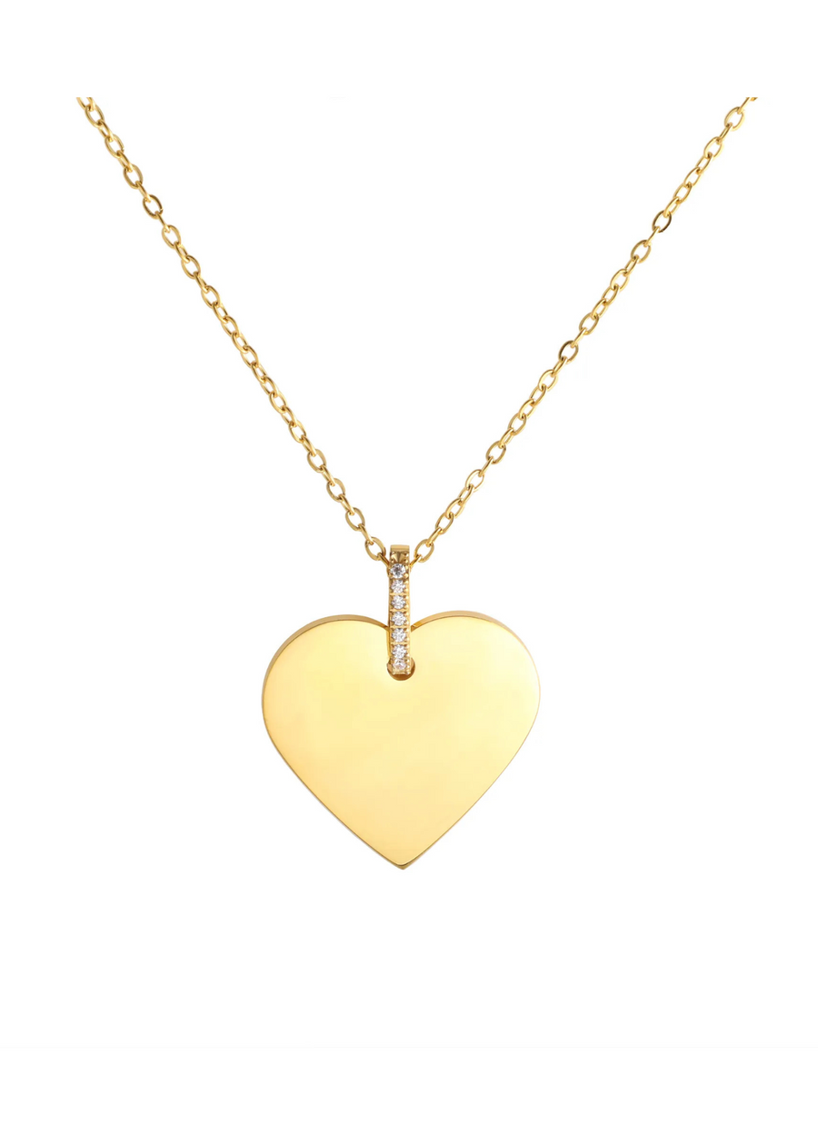 Heart Large Necklace Engraving