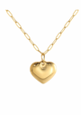 Small Puffy Heart Necklace Engraving