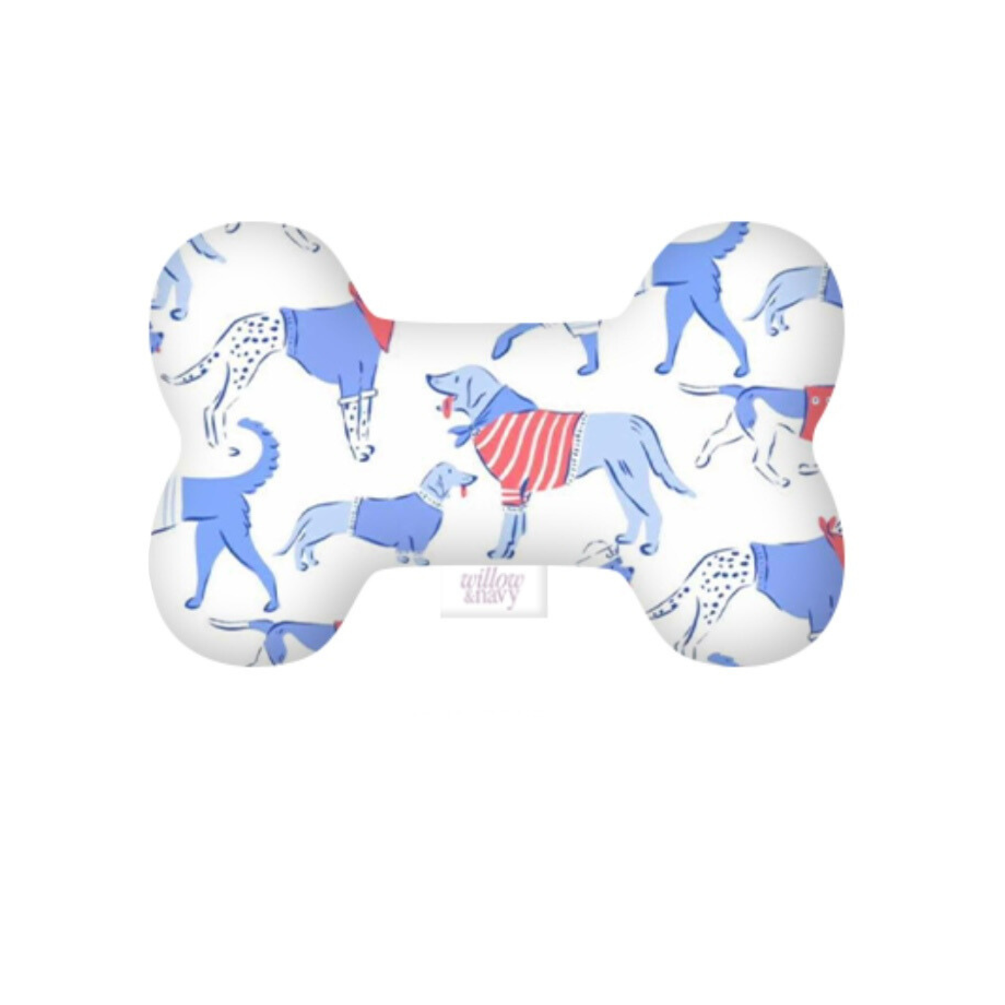 Red White and Blue Dog Plush Toy
