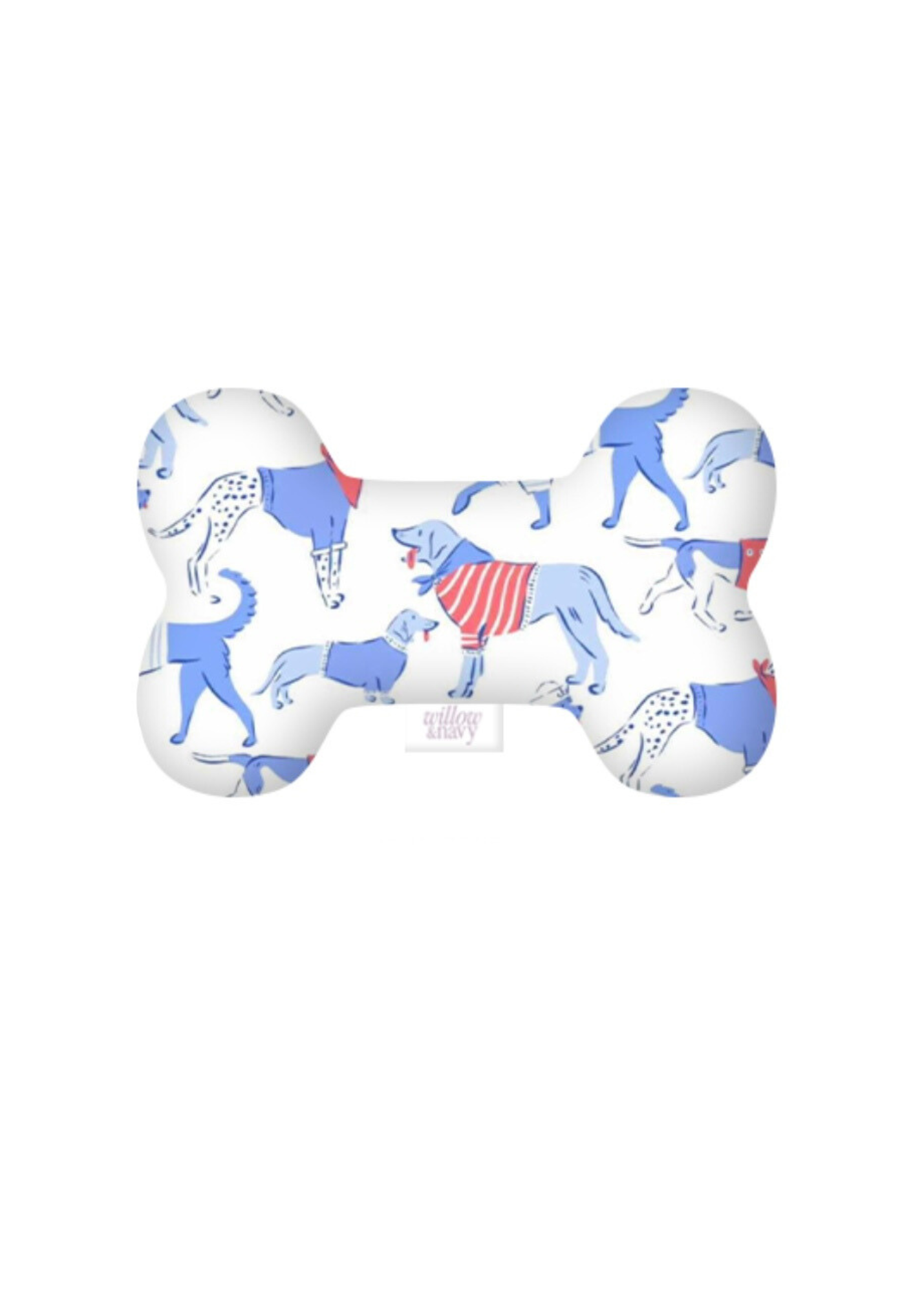 Red White and Blue Dog Plush Toy