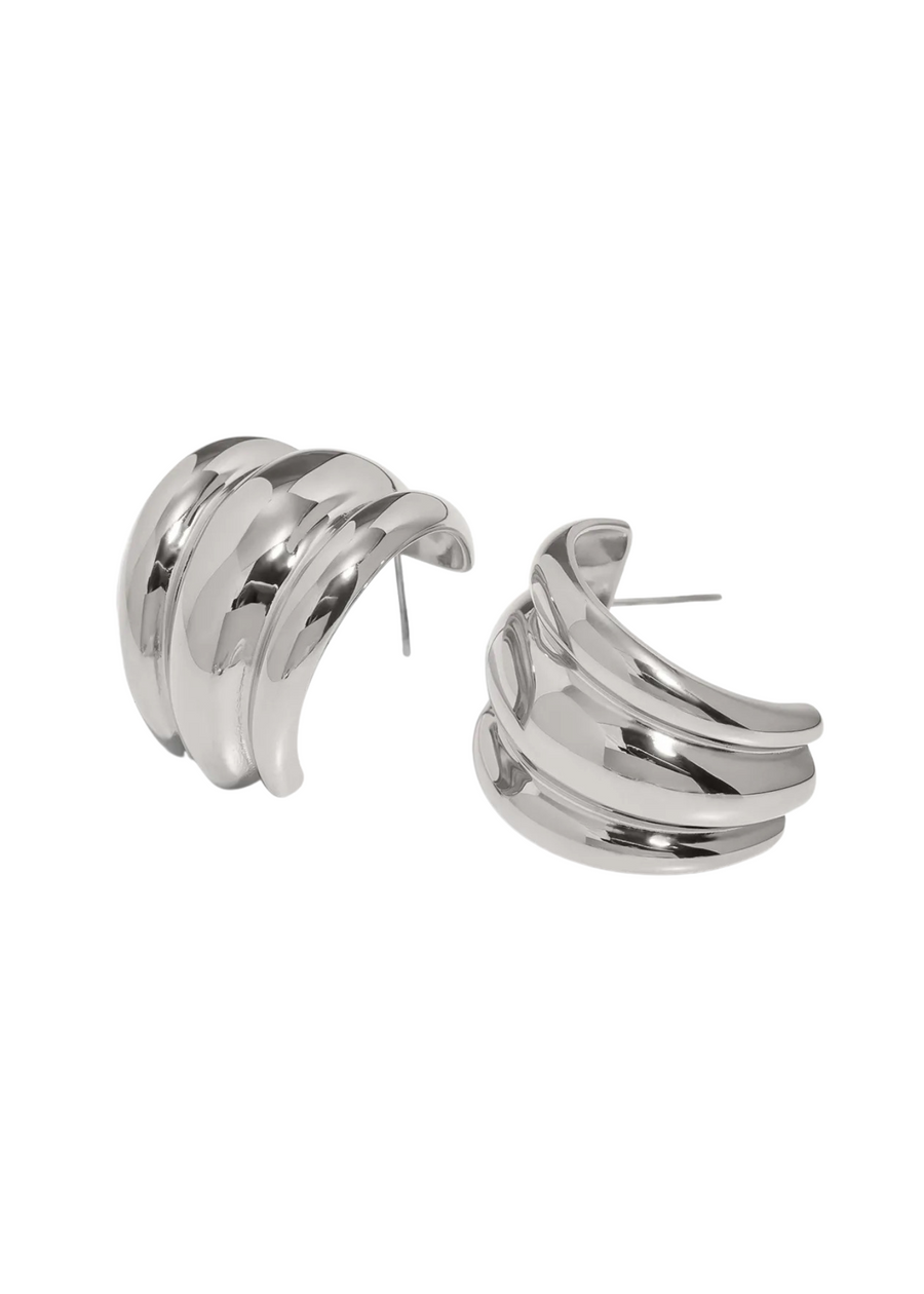 Chloe Silver Hoops